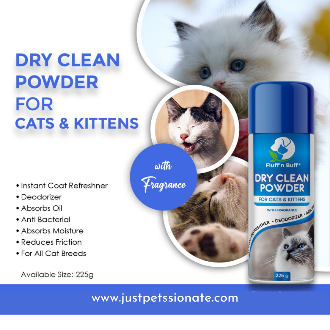 Fluff'n Buff Dry Clean Powder for Cats & Kittens - 225g