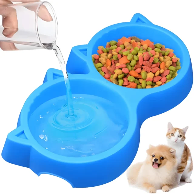 Cat Shaped Double Bowl - Image 2